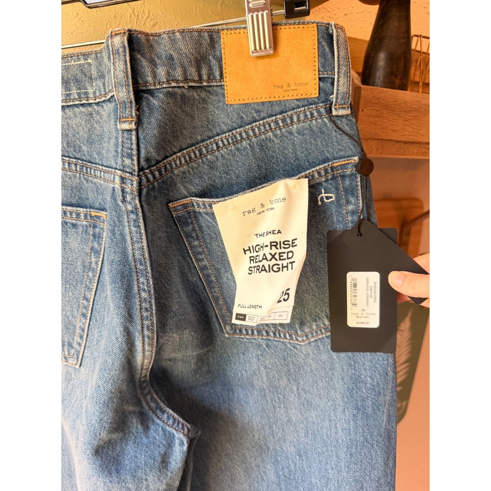 NWT Rag & Bone The Shea High-Rise Relaxed Straight Jeans
